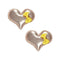Girls Golden Bow Heart Hair Clip