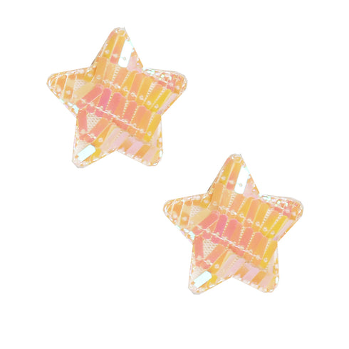Girls Orange Star Hair Clip