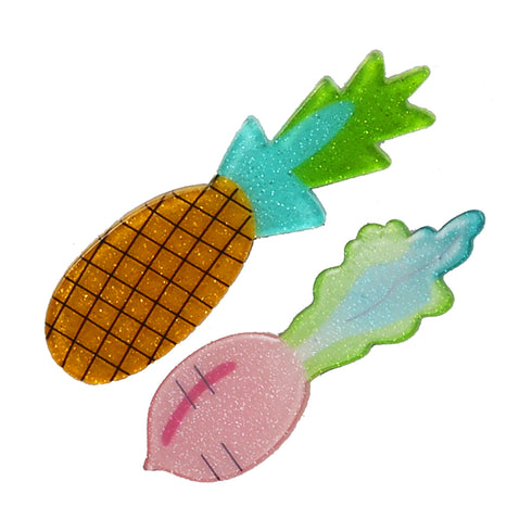Girls Pine Apple and Turnip Hair Clip