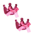 Girls Hot Pink Crown Hair Clip