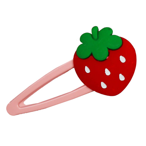 Girls Straw Berry Large Hair Clip