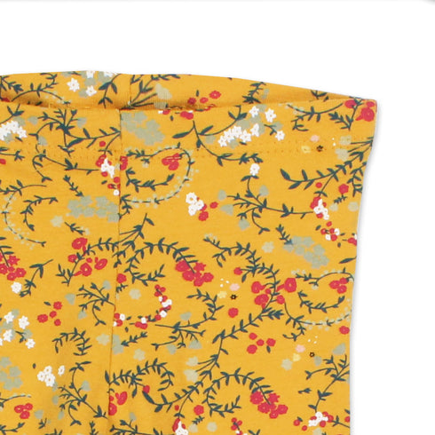 H and M All Over Flower Yellow Girls Cotton Legging
