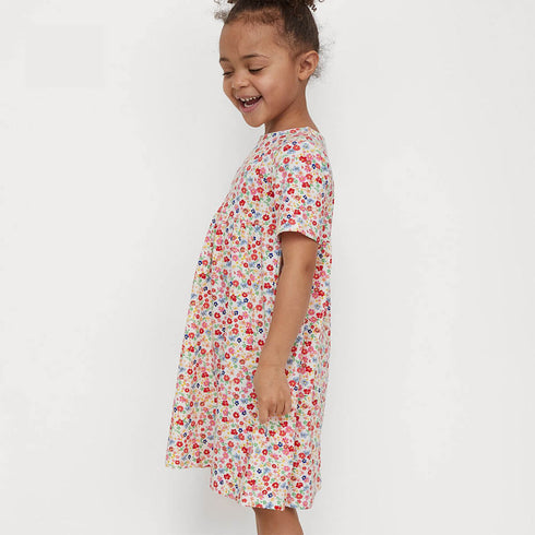 H And M All Over Flower Girls Cotton Dress