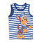 H And M Paw Blue And White Striped Boys Cotton Tank Top