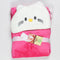 HAPPY BABY Cat Pink Hooded Blanket