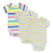 HEMA Pink And Yellow Multi Striped Cotton Romper 3 Piece Bundle