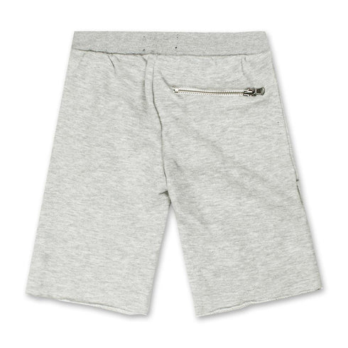 HUDSON Zip Pocket Grey Boys Cotton Terry Shorts