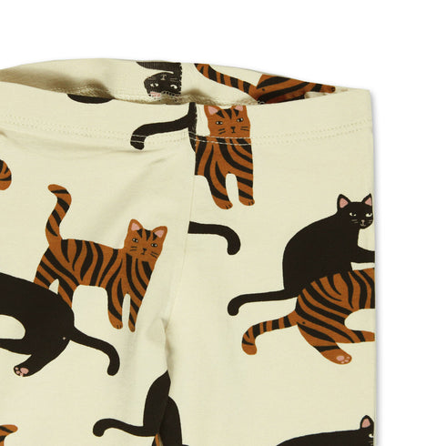 HnM All Over Cat Off White Girls Cotton legging