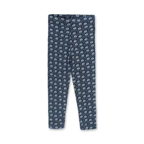 HnM All Over Flower Blue Girls Cotton Legging