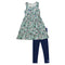 HnM All Over Flower Print green Girls Cotton 2 piece Set