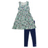 HnM All Over Flower Print green Girls Cotton 2 piece Set