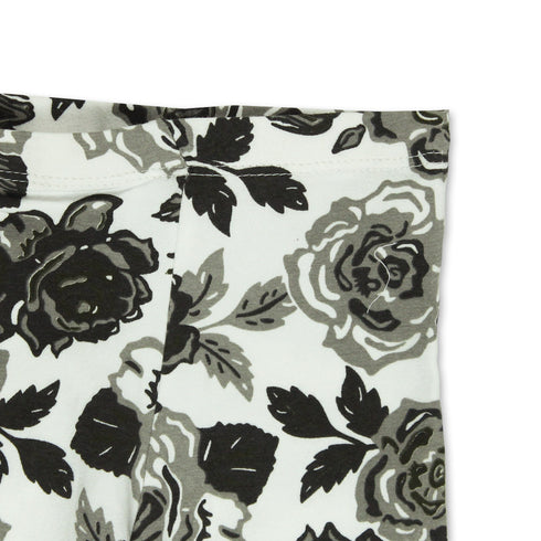 HnM Rose Flower White Girls Cotton Legging