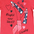 IDEXE Shoes Print Glitter Pink Girls Premium Cotton Tshirt