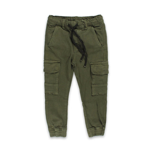 IDO Green Boys Cotton Cargo Pant