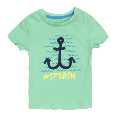 IN EXTENSO Anchor print Green Boys Premium Cotton Tshirt