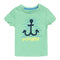 IN EXTENSO Anchor print Green Boys Premium Cotton Tshirt