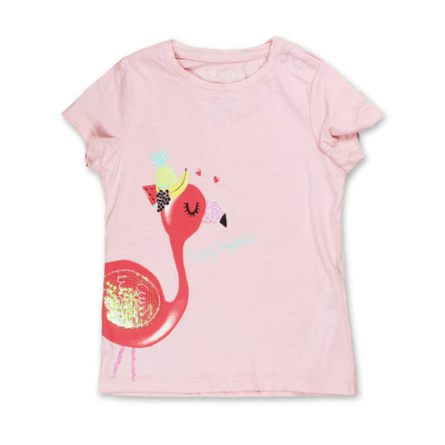 IN EXTENSO Duck Pink Girls Cotton T shirt