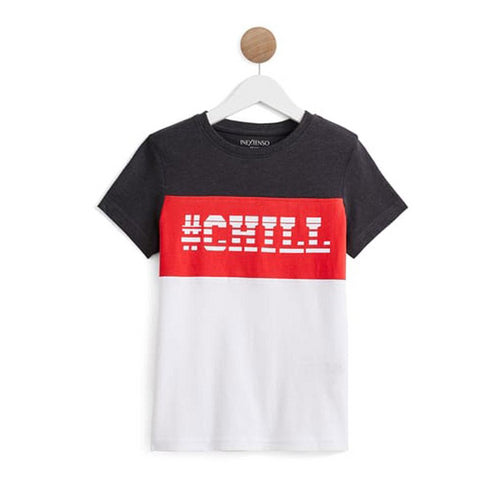 INEXTENSO Grey And Red Boys Cotton T shirt