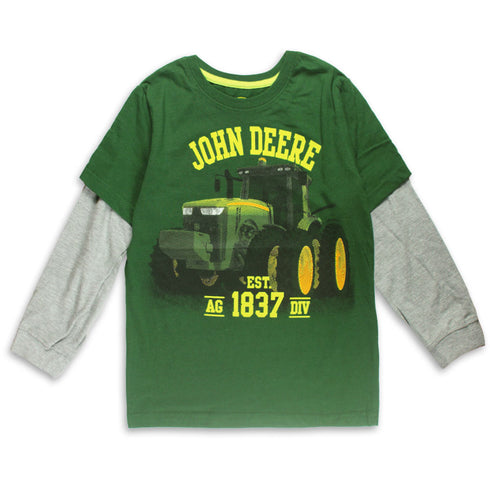 JOHN DEERE 1837 Green Boys Cotton T shirt