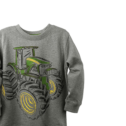 JOHN DEERE Big Truck Grey Boys Cotton T shirt
