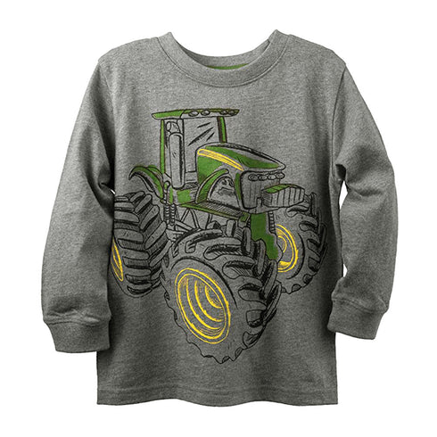JOHN DEERE Big Truck Grey Boys Cotton T shirt