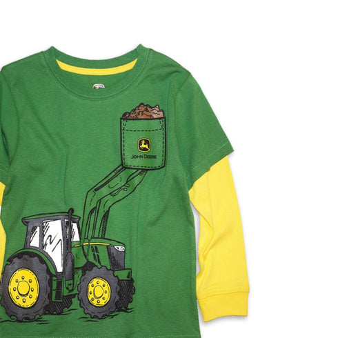 JOHN DEERE Crain Green Boys Cotton T shirt