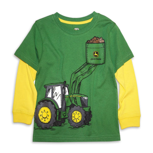 JOHN DEERE Crain Green Boys Cotton T shirt