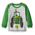 JOHN DEERE Tractor Grey And Green Boys Cotton T shirt