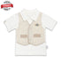 JOLLY And JOY Brown Stripes White Boys Cotton 2 Piece Set