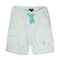 KIABI Blue Striped White Boys Cotton Shorts