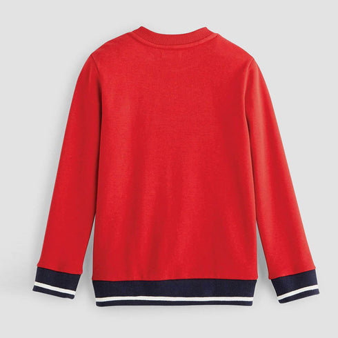 KIABI Play Ball Blue And Red Boys Cotton Terry Sweat Shirt