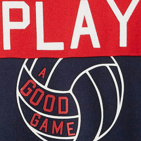 KIABI Play Ball Blue And Red Boys Cotton Terry Sweat Shirt