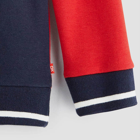 KIABI Play Ball Blue And Red Boys Cotton Terry Sweat Shirt
