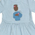 KIDS Girls Print Blue Girls Cotton Dress
