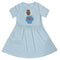 KIDS Girls Print Blue Girls Cotton Dress