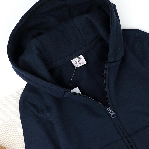 KIKI And KOKO Blue Boys Cotton Fleece Hoodie