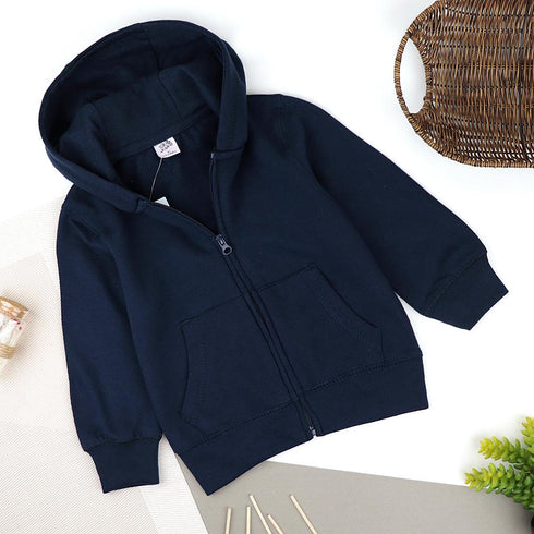 KIKI And KOKO Blue Boys Cotton Fleece Hoodie