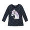 KIKI And KOKO Unicorn Blue Girls Premium Cotton T shirt