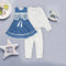Kidz Paradise Blue Girls Cotton 3 Piece Set