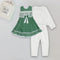 Kidz Paradise Green Girls Cotton 3 Piece Set