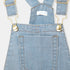 (Minor B) LANIDOR Bottom Lace Light Blue Girls Short Denim Dungaree