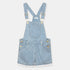 (Minor B) LANIDOR Bottom Lace Light Blue Girls Short Denim Dungaree