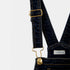 LANIDOR Golden Button Blue Girls Denim Full Dungaree