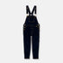 LANIDOR Golden Button Blue Girls Denim Full Dungaree