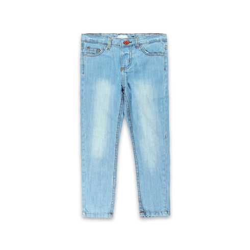 LANIDOR KIDS Sand Washed Blue Girls Denim Jeans