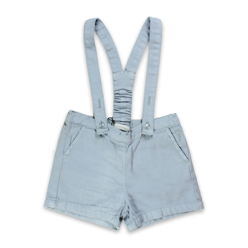 LANIDOR Light Blue Girls Denim Shorts Dungaree