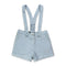 LANIDOR Light Blue Girls Denim Shorts Dungaree