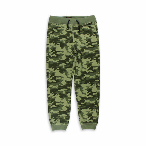 LEE Camouflage Green Boys Cotton Terry Trouser