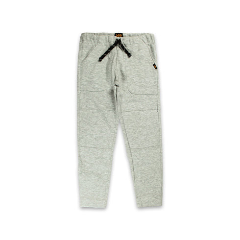 LEE White And Black Draw Cord Grey Boys Cotton Fleece Trouser