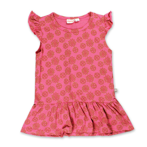 LIEGELIND All Over Flower Pink Girls Cotton Dress
